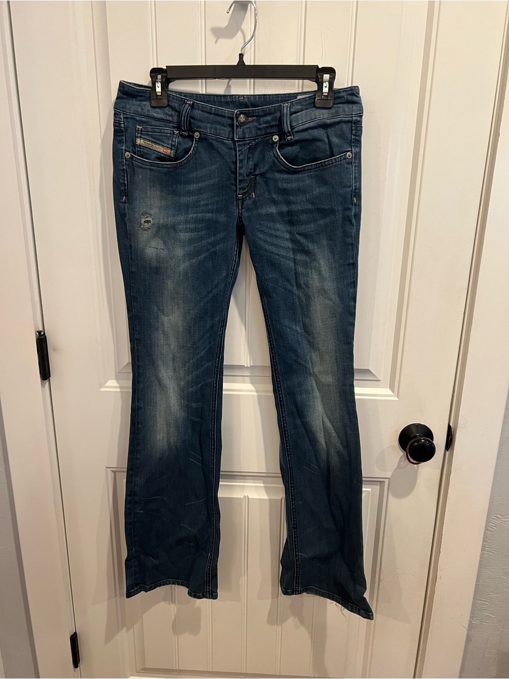 Diesel Industry Louvely wash 008LK Stretch Flare Jeans Women’s 30x32 distressed